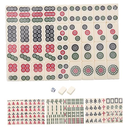 BESPORTBLE 1Satz Chinesisches Mini Mahjong Set Tragbares Mahjong Für Reisen Teiliges Set Mit Lustigen Designs Für Familien Und Partys Kompakt Und Leicht Für Unterwegs von BESPORTBLE