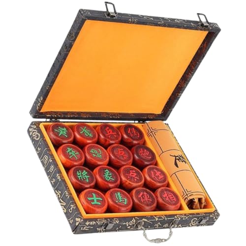 BESPORTBLE 1Satz Chinesisches Schach Set aus Holz mit Spielbrett und Figuren Langlebiges Material für Erwachsene Leicht Tragbar und Praktisch für Zuhause und Unterwegs von BESPORTBLE