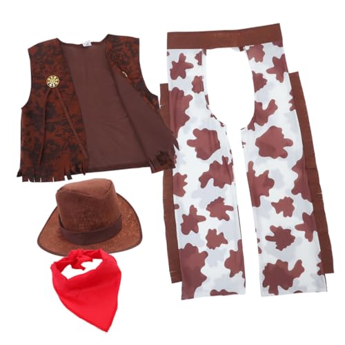 BESPORTBLE 1Satz Cowboy Halloween Kostüm Set für Kleinkinder Jungen Westernkostüm mit Hut Bandana und Weste Geburtstagsfeiern und Halloween Verkleidungen Teiliges Set BESPORTBLE 1Satz Cowboy Halloween Kostüm Set für Kleinkinder Jungen Westernkostüm mit Hut Bandana und Weste Geburtstagsfeiern und Halloween Verkleidungen Teiliges Set von BESPORTBLE