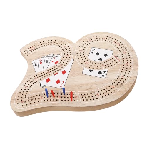 BESPORTBLE Kompaktes Cribbage Brettspiel Satz aus Holz für 2 Spieler Tragbares Punktespiel mit Innovativer Punktetafel und Langlebigen Stiften für Unterwegs und Hause von BESPORTBLE