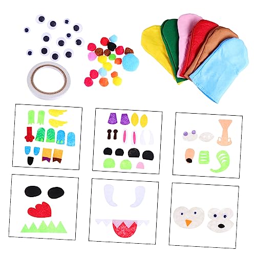 BESPORTBLE 1Satz DIY Handpuppen Kit Aus Filz Handgefertigte Materialien Zur Herstellung Von Kreativen Handpuppen Für Bastelbedarf Für Kreative Projekte Und Spielzeuggestaltung von BESPORTBLE