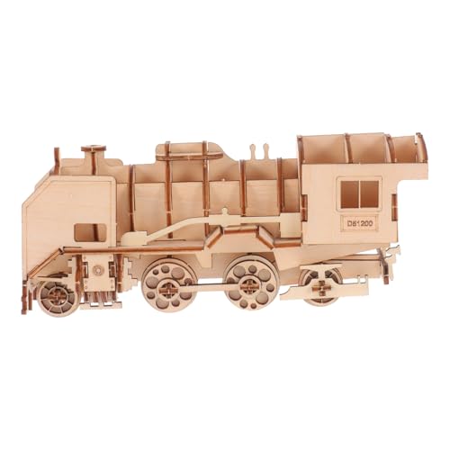 BESPORTBLE 1Satz DIY Holz Puzzle Puzzle Im Zug Design Handgefertigtes Bastelmodell Für Kreatives Holzspielzeug Für Jungen Für Kleine Bastler von BESPORTBLE