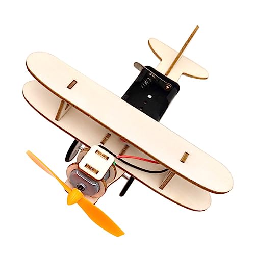 BESPORTBLE 1Satz DIY Holzflugzeug Modell Experimentier Für Pädagogisches BAU Elektrisches Gleiten Selbstgebautes Holzflugzeug Für Kreative Bastler von BESPORTBLE