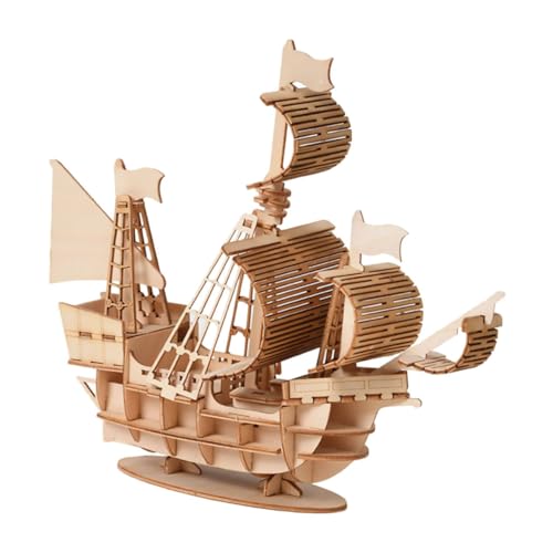 BESPORTBLE 1Satz DIY Holzpuzzle Puzzle Holzsegelboot Modell Für Handgemachtes Segelboot Bausatz Kreatives Holzspielzeug Feinmotorik Und Kreativität von BESPORTBLE