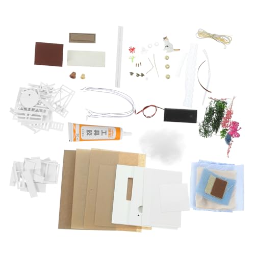 BESPORTBLE 1Satz DIY Miniaturhaus Bausatz Für Kleines Katzen Tagebuch Hausspielzeug Puzzle Modell Zum Selberbauen Kreatives Bastelset Für DIY Enthusiasten von BESPORTBLE