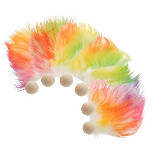 BESPORTBLE 1Satz DIY Puppenbart Mit Holzkugeln Teiliges Für Kreative Bastelprojekte Für Weihnachtsfeiern Geburtstagsfeiern Andere Anlässe Einfach Anzuwenden von BESPORTBLE