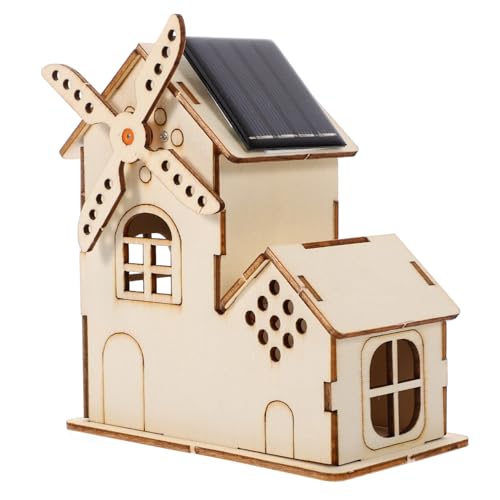 BESPORTBLE 1Satz DIY Solar Holzhaus Wissenschaftsspielzeug Selbstmontage Bausatz Für Experimente Mit Erneuerbaren Energien von BESPORTBLE