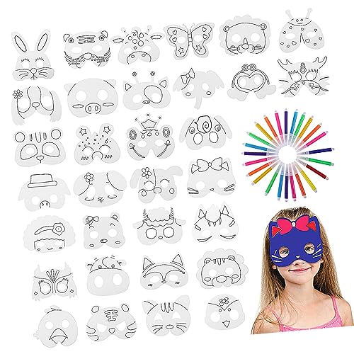 BESPORTBLE 1Satz DIY Tiermasken mit Designs Wasserfarben und Gummiband für Karneval Halloween und Cosplay Ihre Eigene Maske für Kreative Partys BESPORTBLE 1Satz DIY Tiermasken mit Designs Wasserfarben und Gummiband für Karneval Halloween und Cosplay Ihre Eigene Maske für Kreative Partys von BESPORTBLE