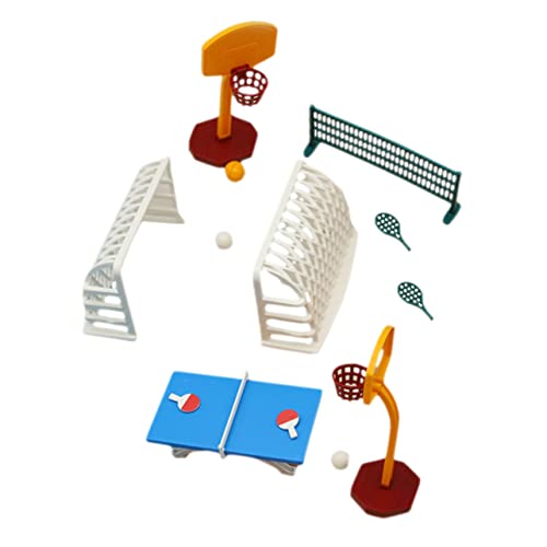 BESPORTBLE 1Satz Doll House Sport Set Tischtennis Basketball Modell für Puppenhaus Dekoration aus Stabilen Materialien für Miniaturgärten und Kreative Präsentationen von BESPORTBLE