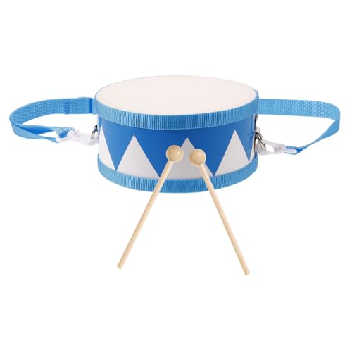 BESPORTBLE 1Satz Doppelseitige Holztrommel für Robuste Schlaginstrumente mit Schaffellimitat Textur Fördert Rhythmus und Musikfähigkeiten Kindergärten und von BESPORTBLE