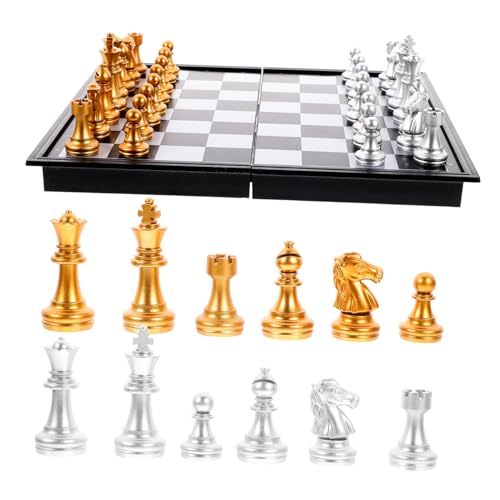 BESPORTBLE 1Satz Faltbares Magnetisches Schachspiel Reise Schachbrett Für Erwachsene Klassisches Brettspiel Für Wettbewerbe Und Freizeit Kompakt Und Tragbar von BESPORTBLE