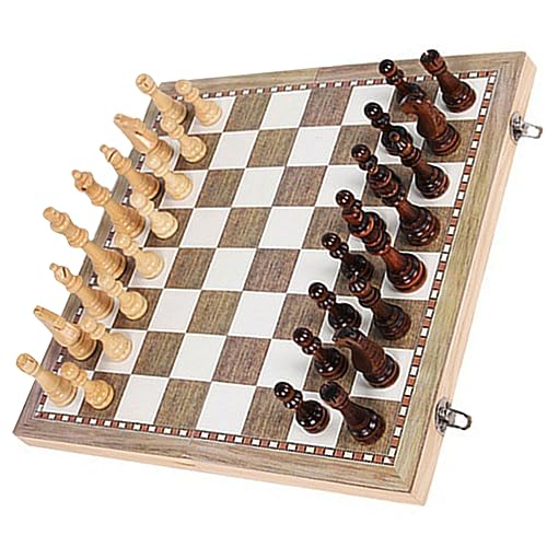 BESPORTBLE 1Satz Faltbares Schach aus Holz Klapp Schachbrett Tragbares Schachspiel für Unterwegs für Familienaktivitäten und Training Langlebig und Praktisch BESPORTBLE 1Satz Faltbares Schach aus Holz Klapp Schachbrett Tragbares Schachspiel für Unterwegs für Familienaktivitäten und Training Langlebig und Praktisch von BESPORTBLE