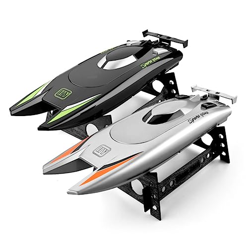 BESPORTBLE 1Satz Ferngesteuertes Boot Set Ghz Wasserboot für Pools und Seen Schnelles Rennboot mit Coolem Design für Erwachsene Schwarz von BESPORTBLE