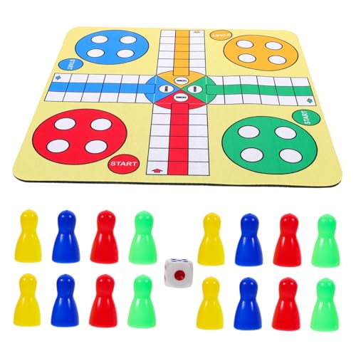 BESPORTBLE 1Satz Flugzeug Schachspiel Tragbares Schachbrett Spielset Mit Mausunterlage Für Kleine Tischschachspielzeuge Und Partys Für Familienaktivitäten Und Reisen von BESPORTBLE