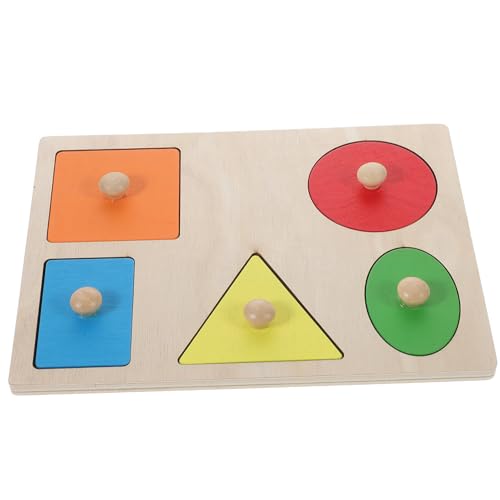 BESPORTBLE 1Satz Geometrische Formen Aus Holz Für Lernspielzeug Zur Formenerkennung Pädagogisches Für Kleinkinder Verschiedene Geometrische Blöcke Für Jungen Und Ab von BESPORTBLE