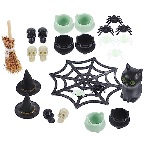 BESPORTBLE 1Satz Halloween Miniaturfiguren Kreative Kunststoff Dekorationen für Puppenhaus Halloween Zubehör Gruselige Deko für Halloween Partys und Feengärten von BESPORTBLE