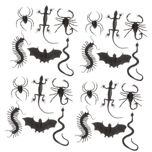 BESPORTBLE 1Satz Halloween Streichspielzeug Simulierte Fledermaus Schlange Gecko Spinne Für Lustige Streiche Und Halloween Dekoration von BESPORTBLE