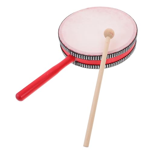 BESPORTBLE 1Satz Handtrommel Für Holz Schlaginstrument Mit Kunstlederbezug Trommelstock Fördert Kognitive Und Sensorische Entwicklung Für Musikalische Früherziehung von BESPORTBLE