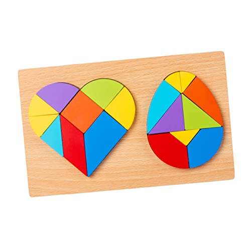 BESPORTBLE 1Satz Herzförmiges Tangram Puzzle Kreatives Lernspielzeug Für Geometrisches Formen Puzzlespiel Pädagogisches Für Frühe Entwicklung Für Jungen von BESPORTBLE