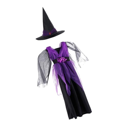 BESPORTBLE 1Satz Hexenkostüm Für Teiliges Mit Hut Atmungsaktiv Hautfreundlich Elegantes Design Für Halloween Rollenspiele Für Jungen Von Jahre von BESPORTBLE