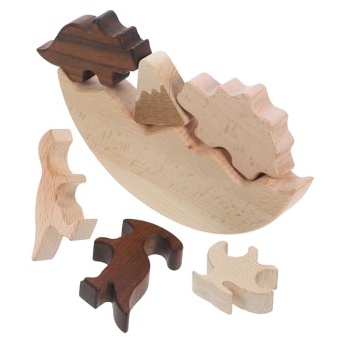 BESPORTBLE 1Satz Holz Dinosaurier Stapelspielzeug Lernspielzeug Für Kognitionsspielzeugen Bildungsbausteinen Und Interaktivem Spielspaß Für Ganze Familie von BESPORTBLE