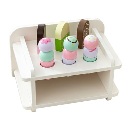 BESPORTBLE 1Satz Holz Eistüte Simulations Eiscreme Für Künstliches Eisspielzeug Aus Holz Für Rollenspiele Und Kreative Dekoration Kinderküche Und Montessori von BESPORTBLE