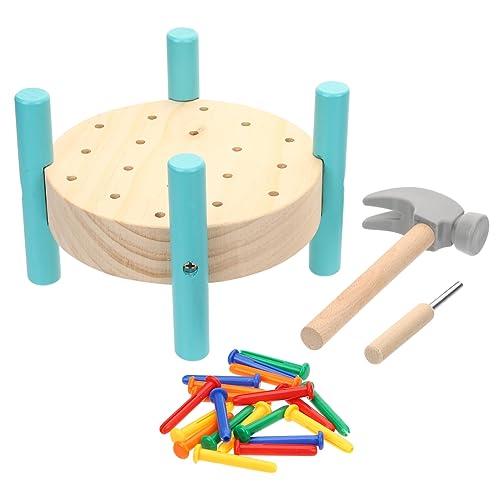 BESPORTBLE 1Satz Holz Nageltisch Spielzeugset für Kleinkinder mit Holzhammer Fördert Hand Augen Koordination und Kreatives für Frühes Lernen und Spaß BESPORTBLE 1Satz Holz Nageltisch Spielzeugset für Kleinkinder mit Holzhammer Fördert Hand Augen Koordination und Kreatives für Frühes Lernen und Spaß von BESPORTBLE