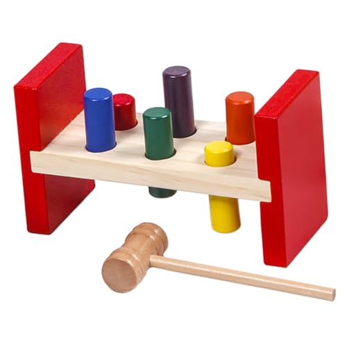 BESPORTBLE 1Satz Holz Percussion Für Schlagspielzeug Mit Hammer Fördert Farbenerkennung Und Handfertigkeit Lernspielzeug Für Frühkindliche Entwicklung von BESPORTBLE