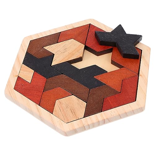 BESPORTBLE 1Satz Holz Puzzle Für DIY Tangram Mit Geometrischen Formen Lustiges Rätsel Für Kreative Fördert Kognitive Fähigkeiten Und Logisches Für Ab Jahren von BESPORTBLE