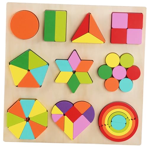BESPORTBLE 1Satz Holz Puzzle Regenbogen Bauklötze Für Pädagogisches Zur Frühkindlichen Entwicklung Lernspielzeug Für Babyformen Und Formenpaarung von BESPORTBLE