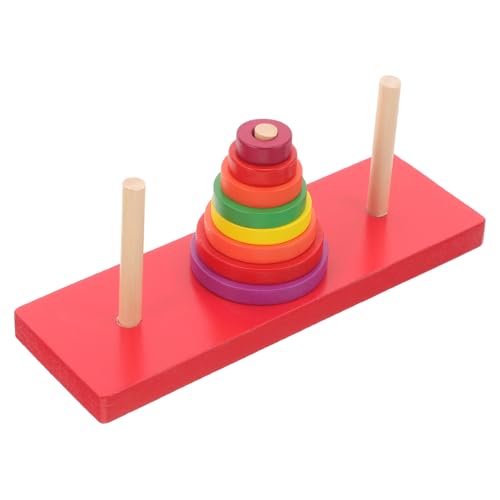 BESPORTBLE 1Satz Holz Stapelturm Ringe für Frühkindliche Entwicklung Pädagogisches Holzpuzzle für Ab Jahr Fördert Kreativität und Motorik von BESPORTBLE