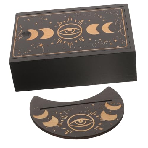 BESPORTBLE 1Satz Holz Tarotkarten Box Mit Aufbewahrung Für Tarotkarten Weissagungszubehör Und Tarotkartenhalter Dekorative Altarbox Für Tarotkarten Standardgröße von BESPORTBLE