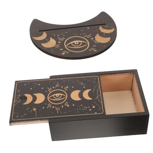 BESPORTBLE 1Satz Holz Tarotkarten Box Mit Kartenständer Für Wahrsagerei Aufbewahrung Von Tarotkarten Stilvolles Accessoire von BESPORTBLE