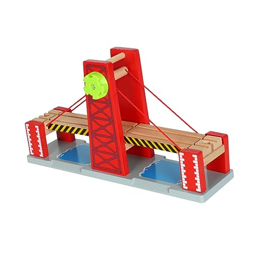 BESPORTBLE 1Satz Holzbahngleise Mit Eisenbahnbrücke DIY Für Kreative Jahren Fördert Vorstellungskraft Und Motorische Fähigkeiten Kompatibel Mit Holzschienen Zugüberführung von BESPORTBLE