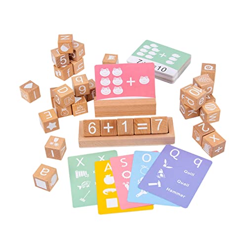 BESPORTBLE 1Satz Holzblöcke für Bildungsbausteine für Vorschulkinder Spielerisches Lernen Alphabet für Kreative Spielstunden und Frühkindliche Teiliges von BESPORTBLE