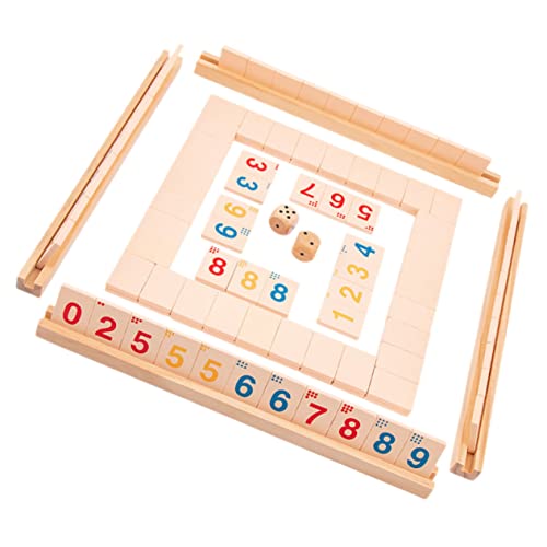 BESPORTBLE 1Satz Holzbrettspiel für Erwachsene Klassisches Würfelspiel Shut The Box Gesellschaftsspiel zur Verbesserung Sozialer Fähigkeiten für Familienfeiern und Partys Exquisite von BESPORTBLE