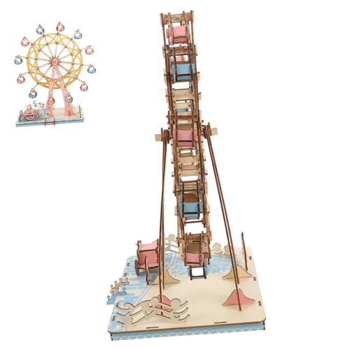 BESPORTBLE 1Satz Holzpuzzle Ferris Wheel Modellbausatz Für DIY Holzrätsel Kreatives Bastelset Für Spaß Für Modellbau von BESPORTBLE
