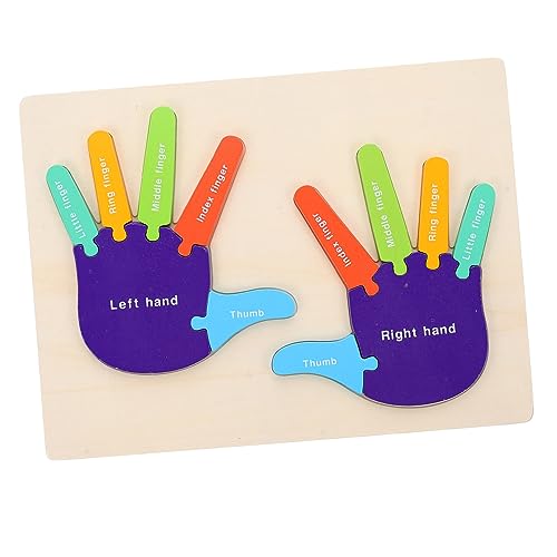 BESPORTBLE 1Satz Holzpuzzle Handgefertigtes Puzzlespielzeug für Frühes Lernspielzeug Form und Farbwahrnehmung Tragenresistent für Kleinkinder von BESPORTBLE
