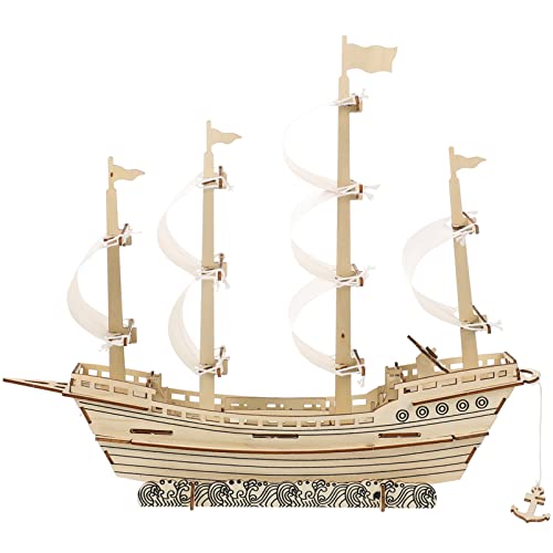 BESPORTBLE 1Satz Holzpuzzle Modell Segelboot Bausatz Kreatives DIY Puzzle Für Segelboot Aus Hochwertigem Holz Für Bastelprojekte von BESPORTBLE