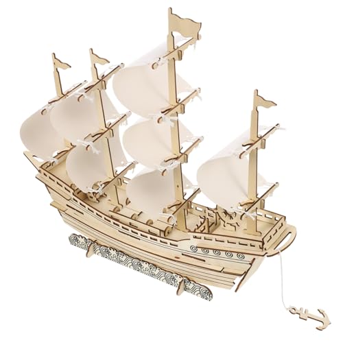BESPORTBLE 1Satz Holzpuzzle Segelboot Modell Kit Realistisches Segelboot Puzzle Für Erwachsene Und DIY Holzrätsel Baukasten Für Kreative Bastelstunden Geschenkidee Für Segelbootliebhaber von BESPORTBLE