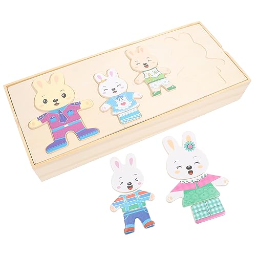 BESPORTBLE 1Satz Holzpuzzle Tierwechselkleidung Für Pädagogisches Mit Kaninchenmotiv Fördert Kreativität Und Feinmotorik Für Jungen BESPORTBLE 1Satz Holzpuzzle Tierwechselkleidung Für Pädagogisches Mit Kaninchenmotiv Fördert Kreativität Und Feinmotorik Für Jungen von BESPORTBLE