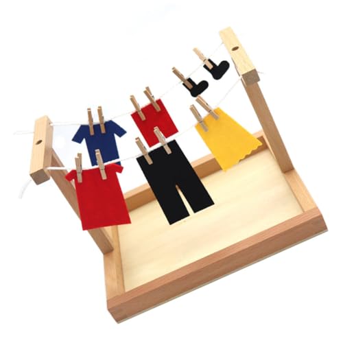 BESPORTBLE 1Satz Holzspielzeug Kleiderbügel für Farbenfrohes Lernspielzeug Kreativität und Praktischen Fähigkeiten Umweltfreundliches Design mit Glatter Oberfläche von BESPORTBLE
