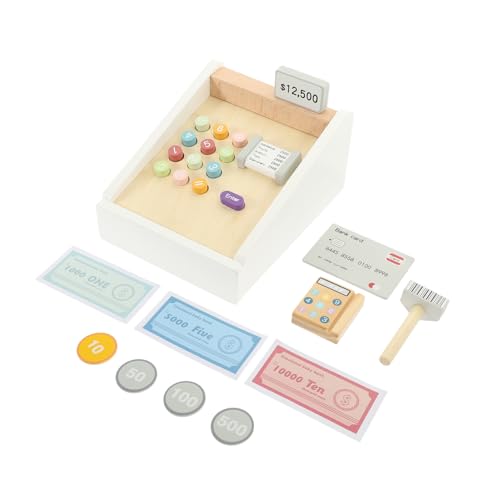 BESPORTBLE 1Satz Holzspielzeug Registrierkasse Set für Emulation Supermarktkasse mit Spielgeld und Scanner Lernspielzeug für Kreatives Rollenspiel und Fantasievolles BESPORTBLE 1Satz Holzspielzeug Registrierkasse Set für Emulation Supermarktkasse mit Spielgeld und Scanner Lernspielzeug für Kreatives Rollenspiel und Fantasievolles von BESPORTBLE