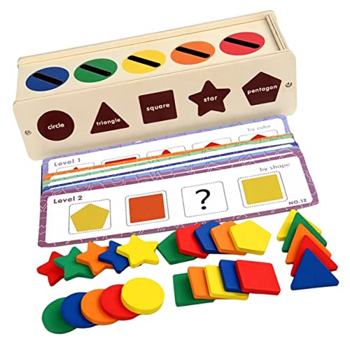 BESPORTBLE 1Satz Holzspielzeug für Montessori Farbklassifizierungsbox Feinmotorikspielzeug für Jahre Kleinkinder Sensorisches Lernspielzeug für Vorschüler von BESPORTBLE