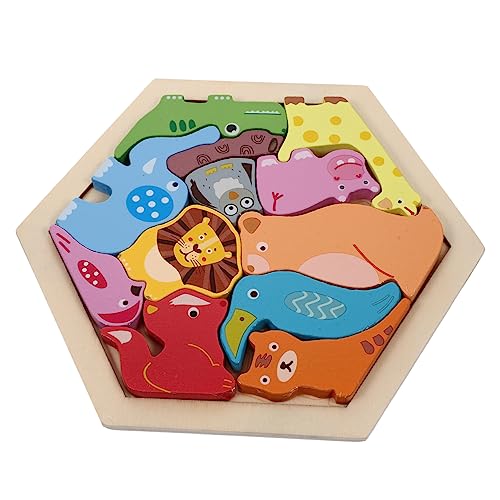 BESPORTBLE 1Satz Interaktiven Holzpuzzles Kreatives Geometrisches Tierpuzzle Für Lernspielzeug Formen Und Tiererkennung Teile Für Vorschulkinder Ab Jahren von BESPORTBLE