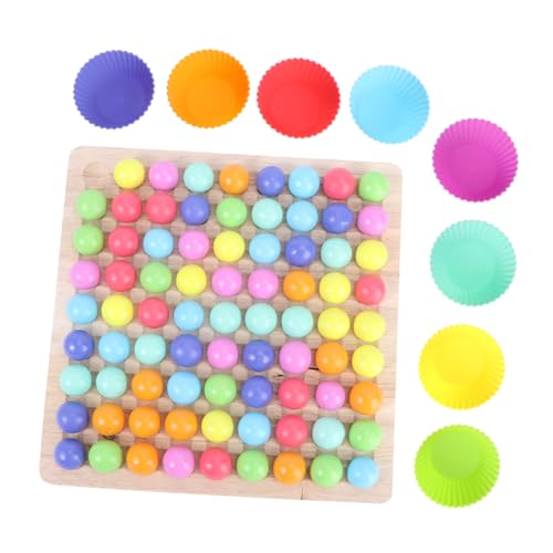 BESPORTBLE 1Satz Interaktives Eltern Junge Mädchen Aus Holz Regenbogenfarben Ball Puzzle Für Fördert Die Farberkennung Und Konzentration Für Geburtstagsgeschenke Und Lernspiele von BESPORTBLE