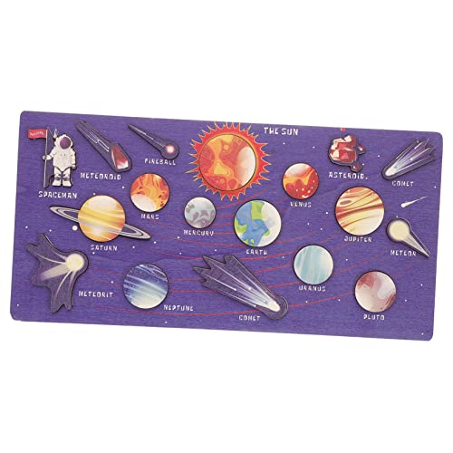 BESPORTBLE Holz-Sonnensystem-Puzzle Für Junge Mädchen Interaktives Lernspielzeug Kognitiven Fähigkeiten Feinmotorik Und Kreativität Planeten Matching Spiel Für Kleinkinder Jahre von BESPORTBLE