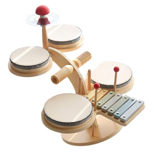 BESPORTBLE 1Satz Junge Mädchen Schlagzeug Set aus Musikspielzeug für Lernspielzeug mit Xylophon für Geburtstagsgeschenke und Kinderfeste Fördert Sensorische Fähigkeiten von BESPORTBLE