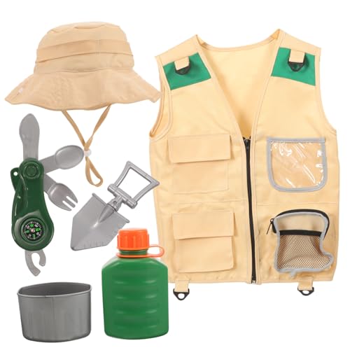 BESPORTBLE 1Satz Kinderkostüm mit Weste Hut Wasserkocher und Kompass Outfit für Outdoor Insektenfangen und Cosplay Aktivitäten für Jungen BESPORTBLE 1Satz Kinderkostüm mit Weste Hut Wasserkocher und Kompass Outfit für Outdoor Insektenfangen und Cosplay Aktivitäten für Jungen von BESPORTBLE