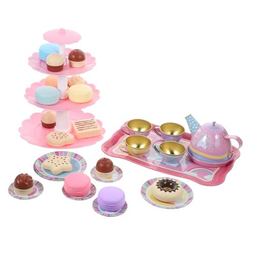 BESPORTBLE 1Satz Kinderspielzeug Tee Set Simulation Tee Set Für Teiliges Teeservice Mit Kanne Tassen Und Süßigkeiten Turm Rollenspiel Set Für Teeparty von BESPORTBLE